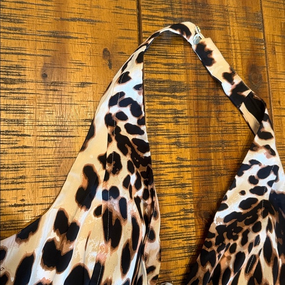 gorgeous Leopard Halter Romper - Brown & Black - Picture 6 of 15